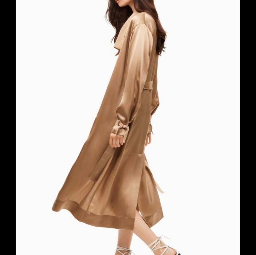 Aritzia Le Fou Wilfred Mercier jacket silk trench Size Large - Picture 2 of 12
